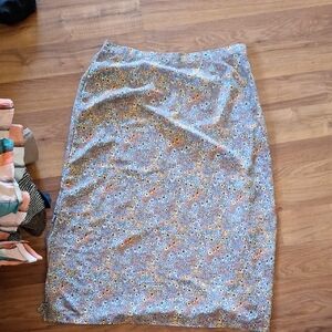 Christopher & Banks Multicolor Floral Pencil Skirt